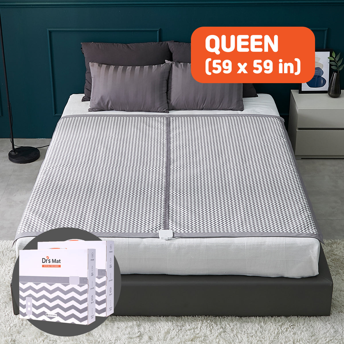 [Dr's] Carbon Thread Heating Mat [Queen * 2Packs] - Ultra-Slim and Ultra-Lightweight