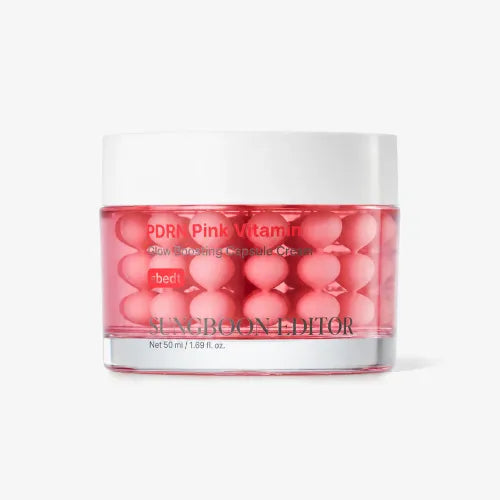 Sungboon Editor PDRN Pink Vitamin Glow Boosting Capsule Cream 50ml – Capsule Cream with D-PDRN & Pink Vitamin Complex